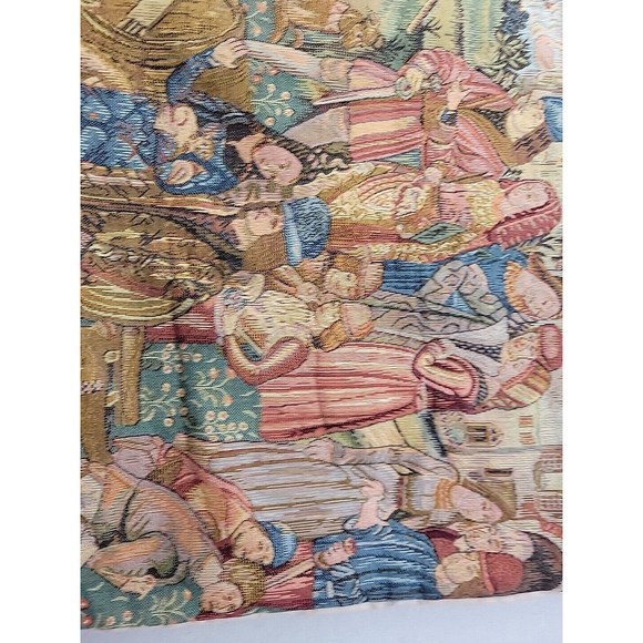 Goblys Made in France French Medieval Town Tapestry Cushion Cover 17.5" x 18.5" - Picture 5 of 9